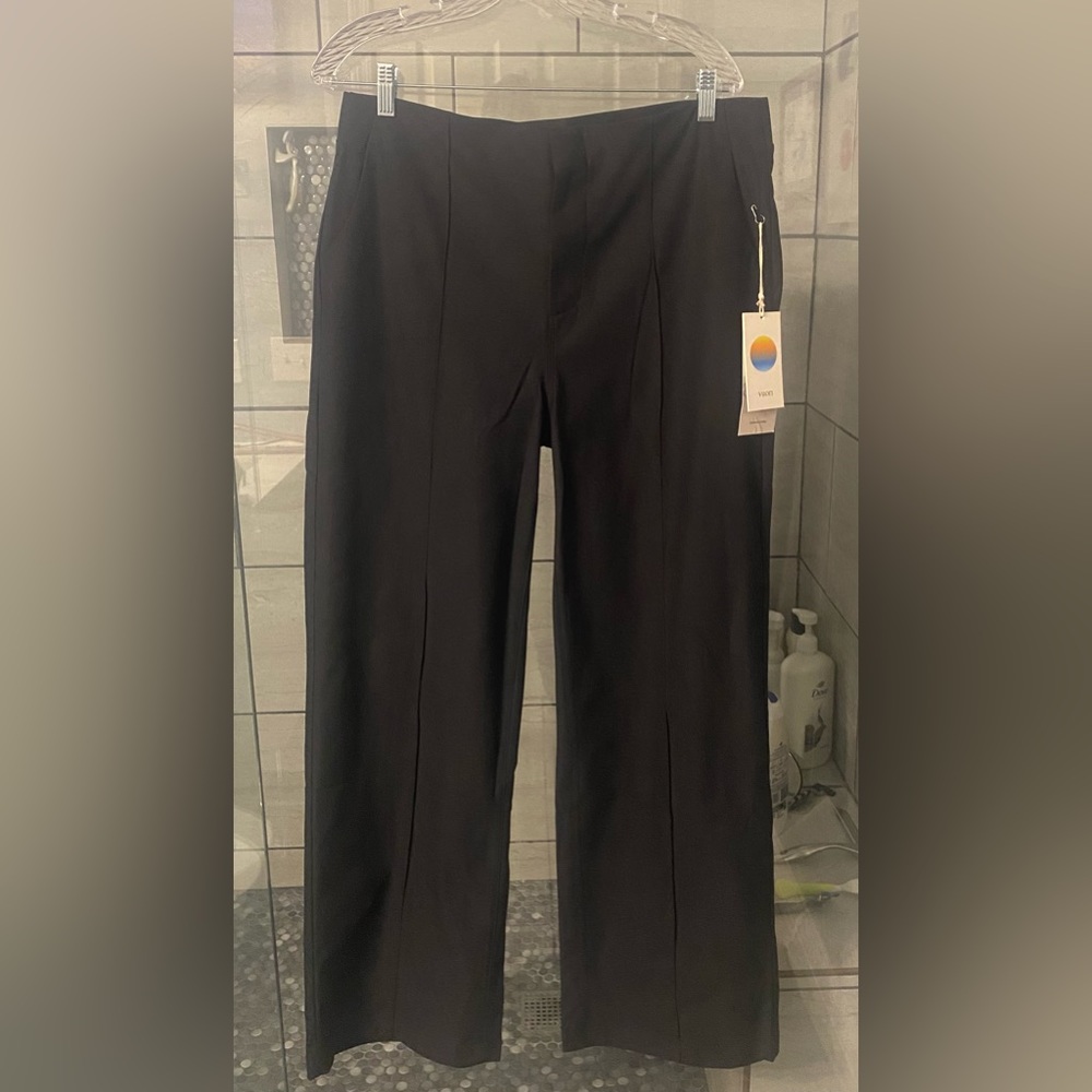 Vuori meta wide leg black NWT size XL $128